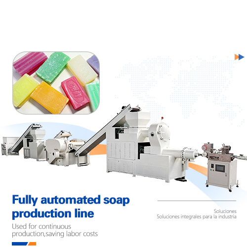 Fully automatic soap making machine, complete soap production line for bar soap manufacturing