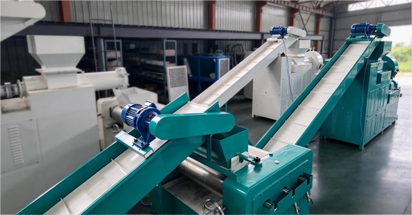 Full automatic soap raw material processing line, green soap machinery with elevator conveyors for bar soap production