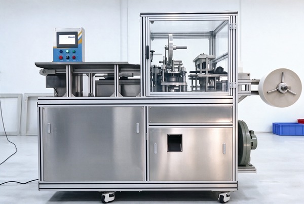 Automatic round soap pleat wrapping machine, full stainless steel body with touch screen control
