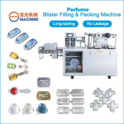 Double alignment blister filling packing machine for perfume