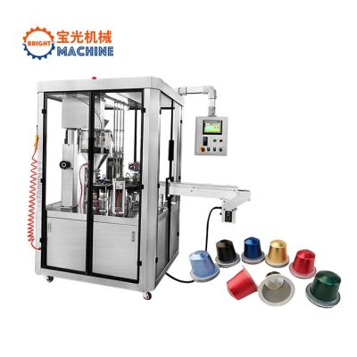 Automatic cup filling and sealing machine rotary 5g 15g 20g k-cup coffee tea powder 